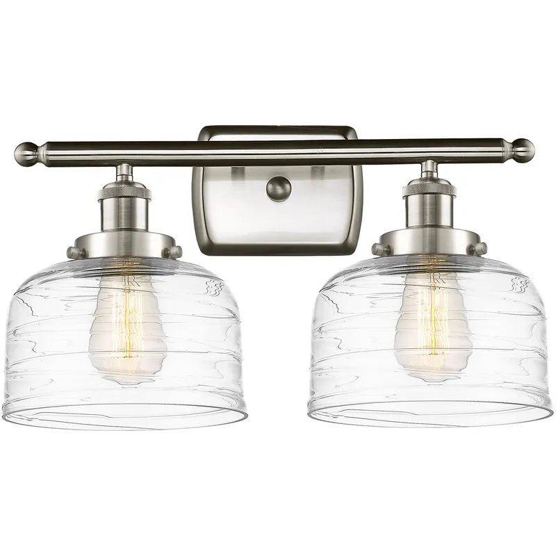 Ballston Bell 2 Light 16 inch Brushed Satin Nickel Bath Vanity Light Wall Light