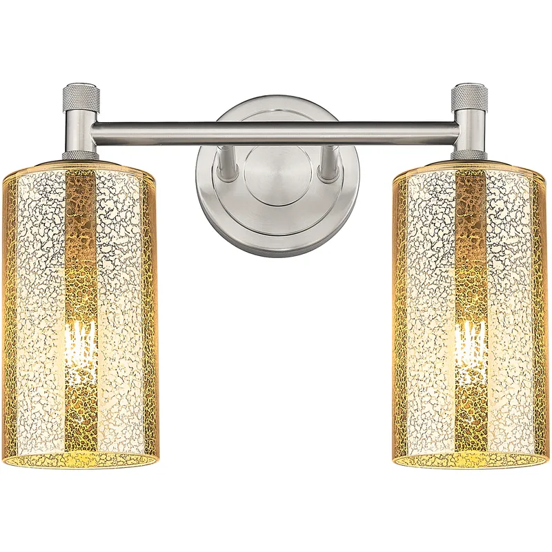 Downtown Urban Crown Point 2 Light 13.88 inch Satin Nickel Bath Vanity Light Wall Light in Mercury