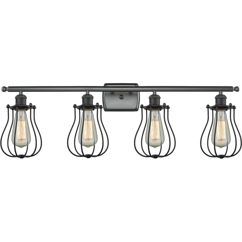 Austere Barrington 4 Light 36 inch Polished Chrome Bath Vanity Light Wall Light