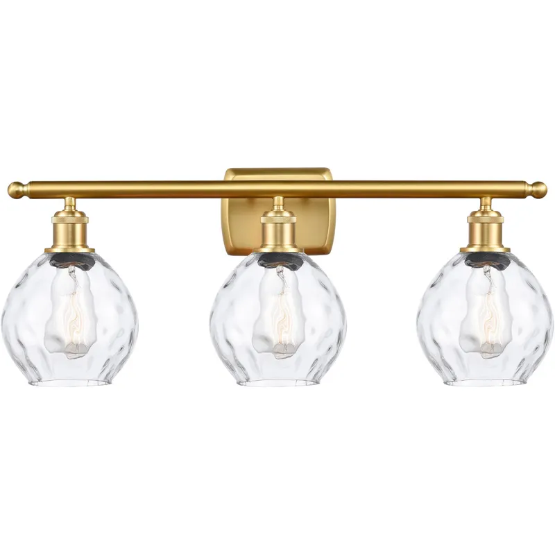 Ballston Small Waverly LED 26 inch Satin Gold Bath Vanity Light Wall Light, Ballston