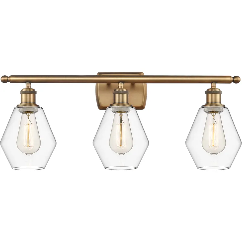 Ballston Cindyrella LED 26 inch Brushed Brass Bath Vanity Light Wall Light in Clear Glass