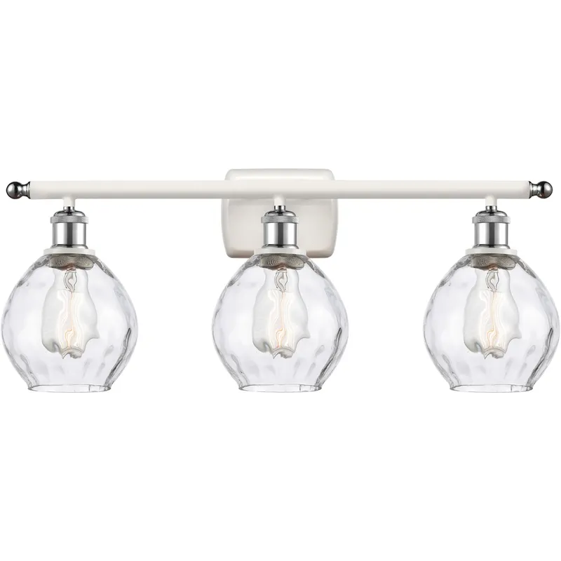 Ballston Small Waverly LED 26 inch White and Polished Chrome Bath Vanity Light Wall Light, Ballston