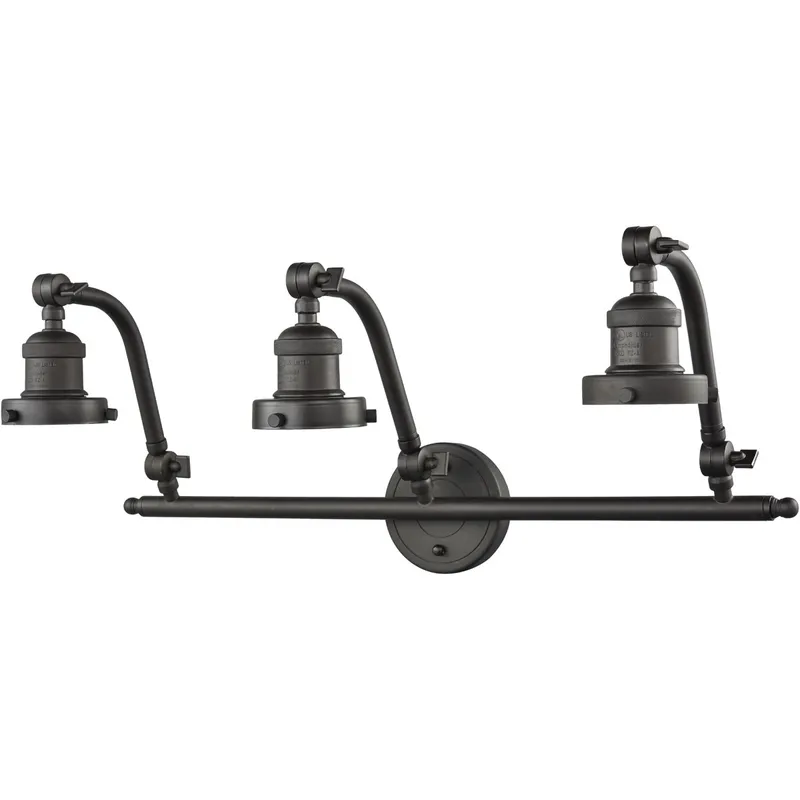 Franklin Restoration Bare Bulb LED 26 inch Oil Rubbed Bronze Bath Vanity Light Wall Light, Franklin Restoration