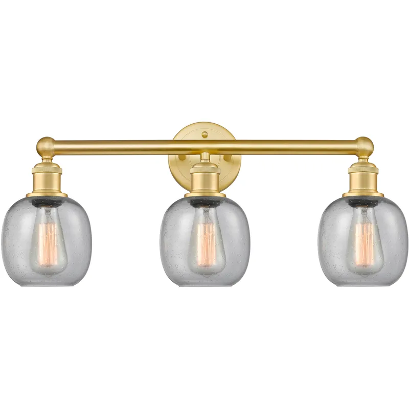 Belfast 3 Light 24 inch Satin Gold Bath Vanity Light Wall Light in Seedy