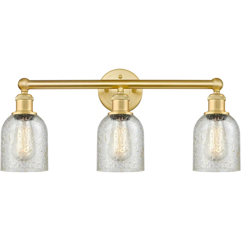 Caledonia 3 Light 23 inch Satin Gold Bath Vanity Light Wall Light in Mica