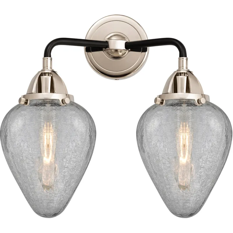 Nouveau 2 Geneseo LED 15 inch Black Polished Nickel Bath Vanity Light Wall Light