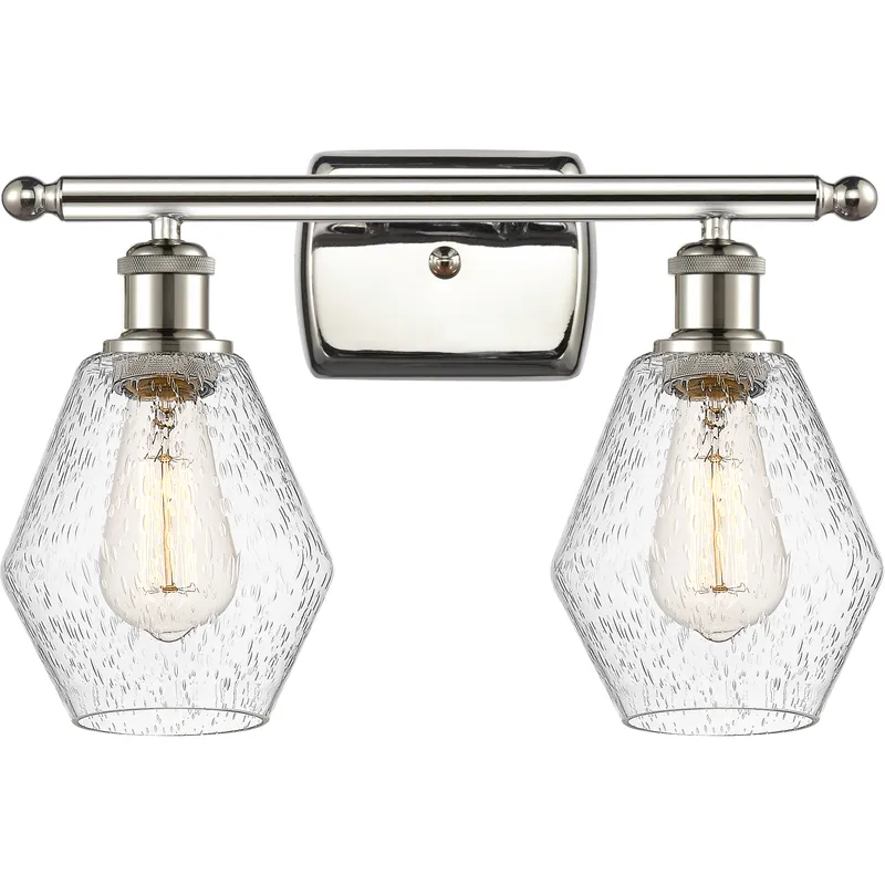 Ballston Cindyrella LED 16 inch Polished Nickel Bath Vanity Light Wall Light in Seedy Glass