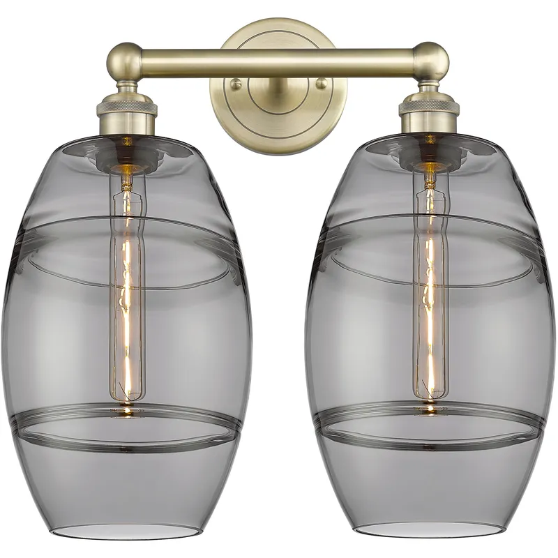 Edison Vaz 2 Light 17 inch Antique Brass Bath Vanity Light Wall Light