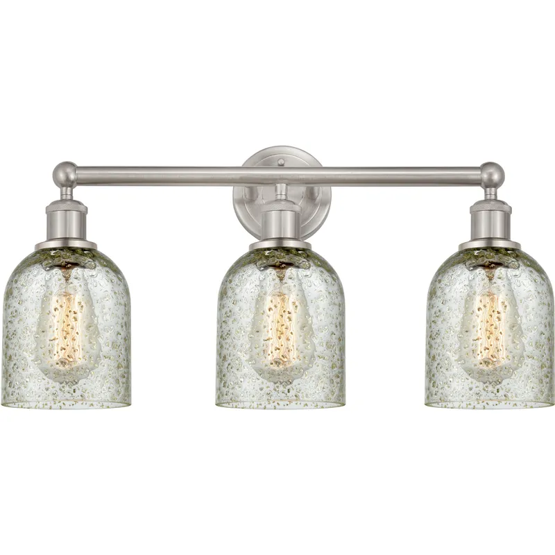 Edison Caledonia 3 Light 23 inch Brushed Satin Nickel Bath Vanity Light Wall Light in Mica Glass