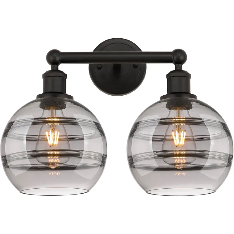 Edison Rochester 2 Light 17 inch Oil Rubbed Bronze Bath Vanity Light Wall Light