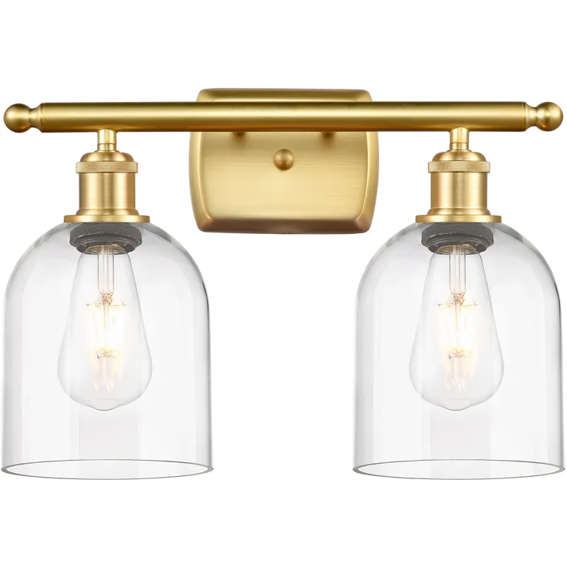 Ballston Bella 2 Light 15.5 inch Satin Gold Bath Vanity Light Wall Light