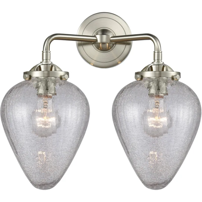 Nouveau Geneseo 2 Light 15 inch Brushed Satin Nickel Bath Vanity Light Wall Light, Nouveau