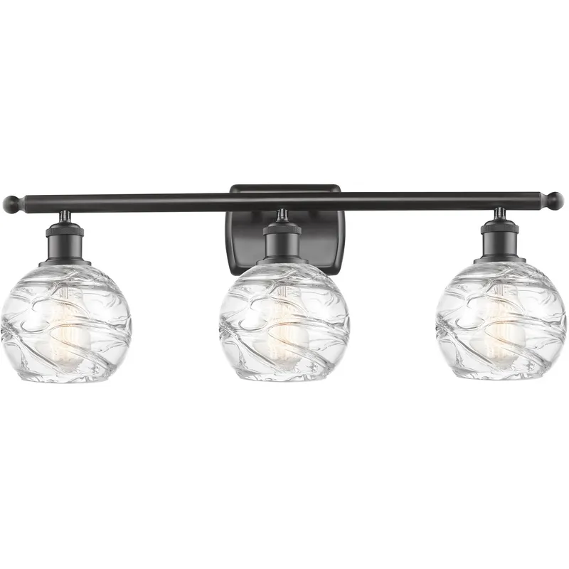 Ballston Small Deco Swirl 3 Light 26 inch Oil Rubbed Bronze Bath Vanity Light Wall Light, Ballston