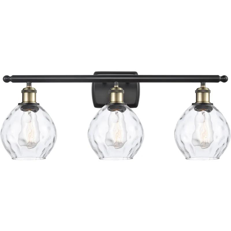 Ballston Small Waverly LED 26 inch Black Antique Brass Bath Vanity Light Wall Light, Ballston