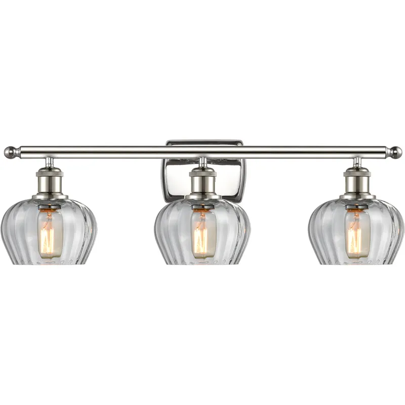 Ballston Fenton LED 26 inch Polished Nickel Bath Vanity Light Wall Light in Clear Glass, Ballston