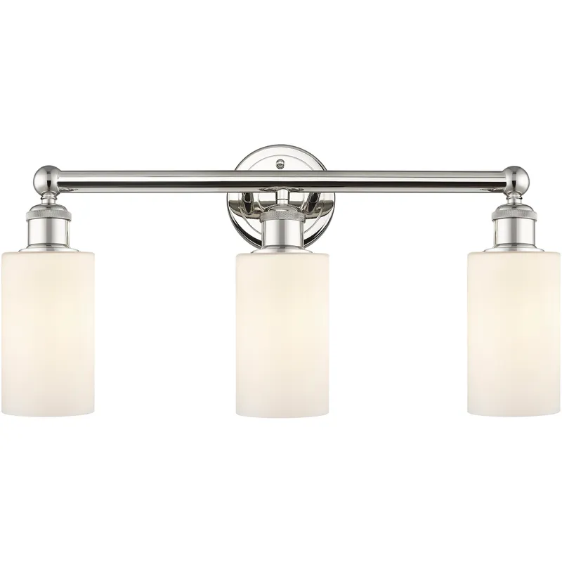 Clymer 3 Light 21.88 inch Polished Nickel Bath Vanity Light Wall Light in Matte White