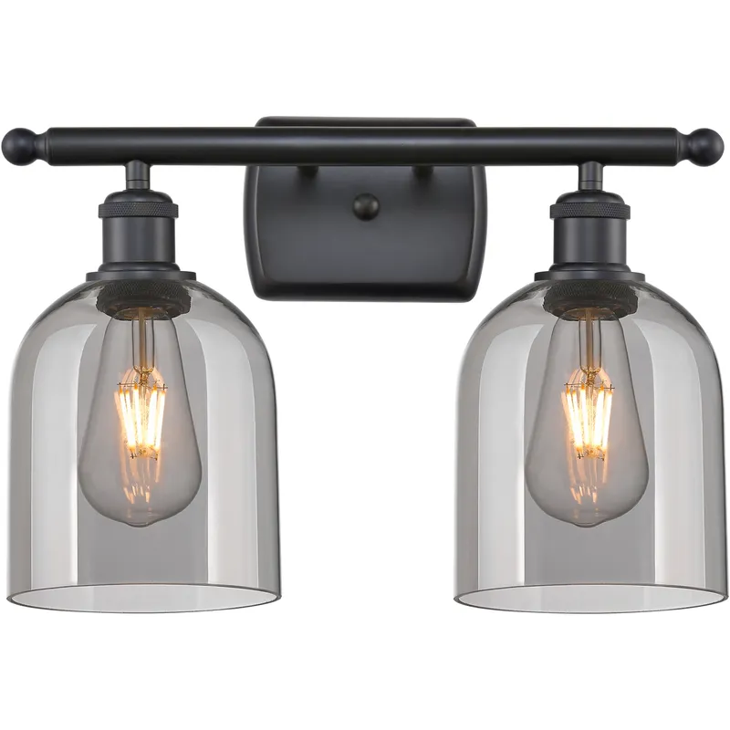 Ballston Bella 2 Light 15.5 inch Matte Black Bath Vanity Light Wall Light