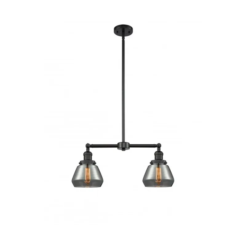 Franklin Restoration Fulton LED 21 inch Matte Black Chandelier Ceiling Light in Plated Smoke Glass, Franklin Restoration