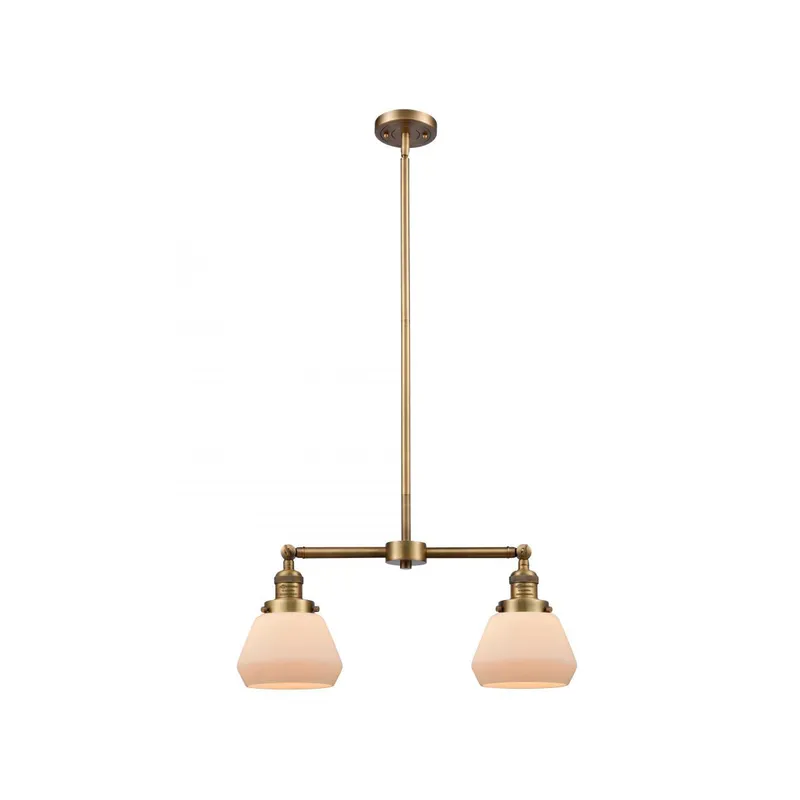 Franklin Restoration Fulton LED 21 inch Brushed Brass Chandelier Ceiling Light in Matte White Glass, Franklin Restoration