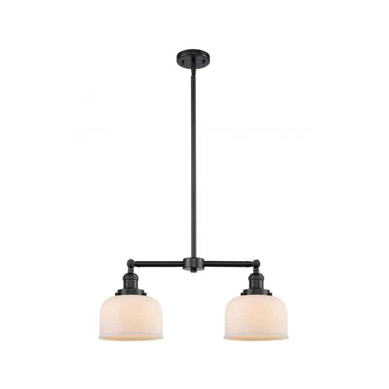 Franklin Restoration Large Bell LED 21 inch Oil Rubbed Bronze Chandelier Ceiling Light in Matte White Glass, Franklin Restoration