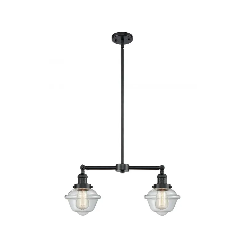 Franklin Restoration Small Oxford LED 24 inch Oil Rubbed Bronze Chandelier Ceiling Light in Clear Glass, Franklin Restoration