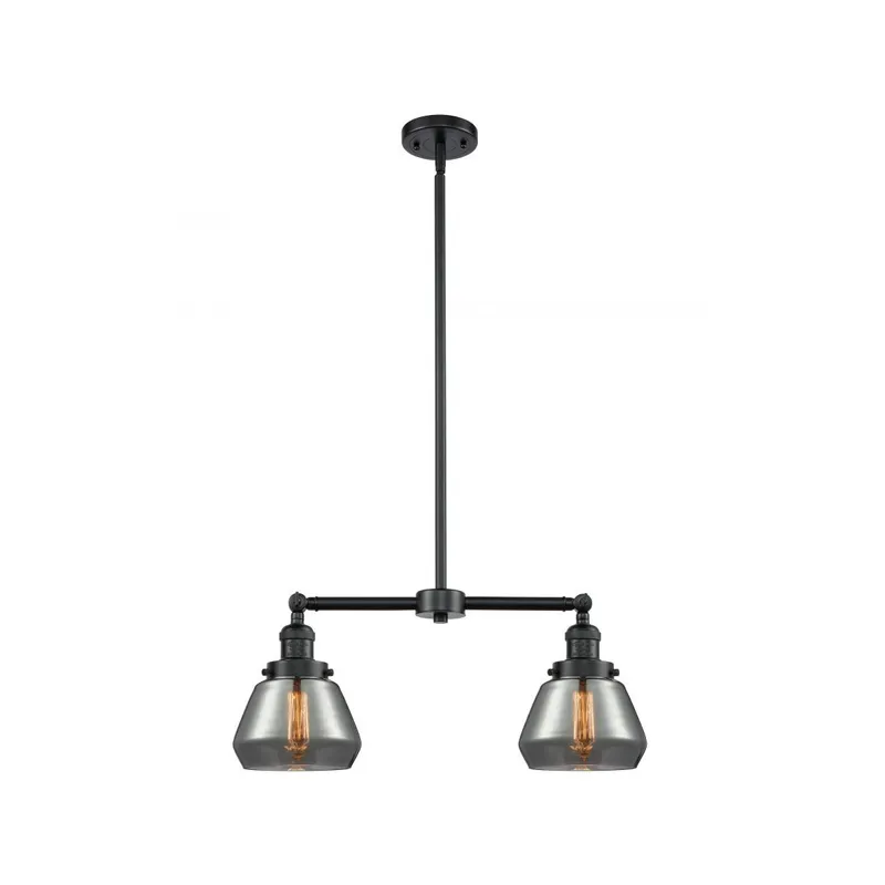 Franklin Restoration Fulton LED 21 inch Oil Rubbed Bronze Chandelier Ceiling Light in Plated Smoke Glass, Franklin Restoration