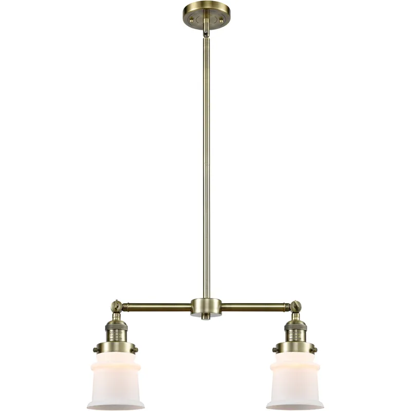Franklin Restoration Small Canton LED 21 inch Antique Brass Chandelier Ceiling Light in Matte White Glass, Franklin Restoration