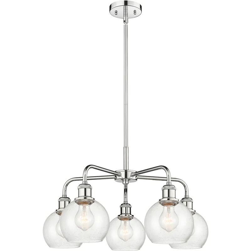 Athens 5 Light 24 inch Polished Chrome Chandelier Ceiling Light in Seedy