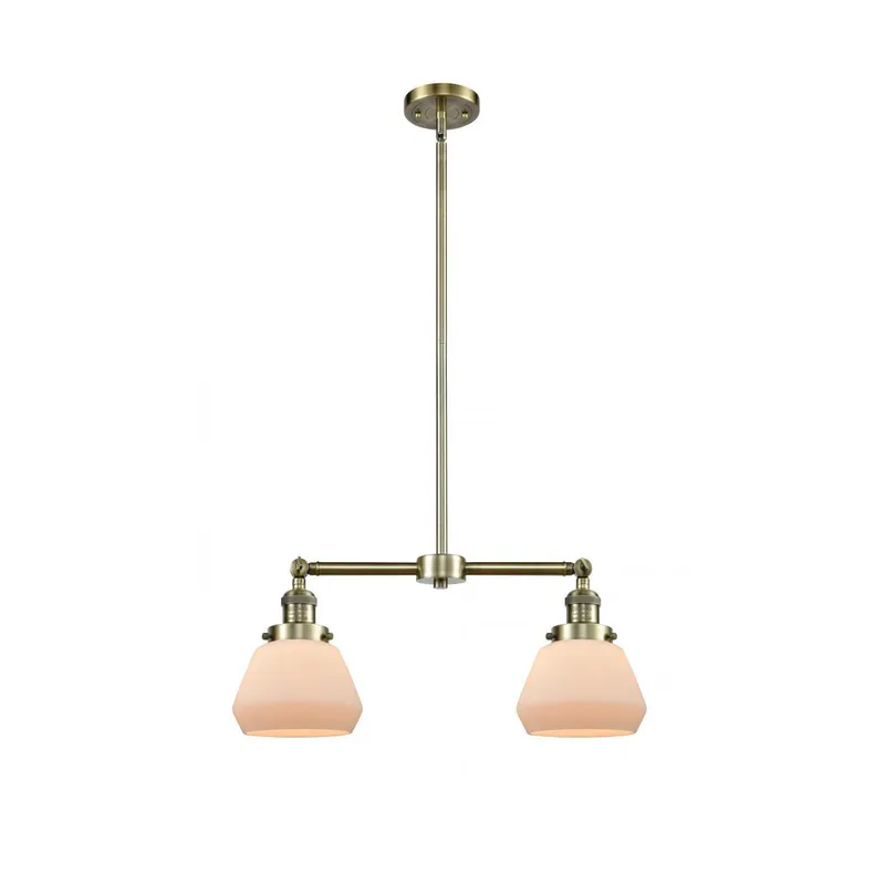 Franklin Restoration Fulton LED 21 inch Antique Brass Chandelier Ceiling Light in Matte White Glass, Franklin Restoration