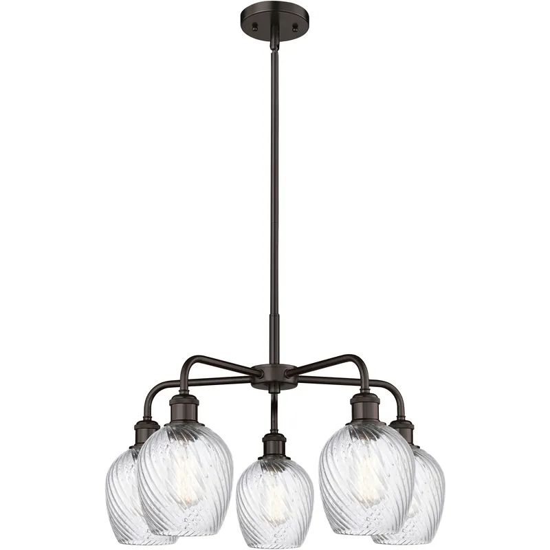 Salina 5 Light 23 inch Oil Rubbed Bronze Chandelier Ceiling Light