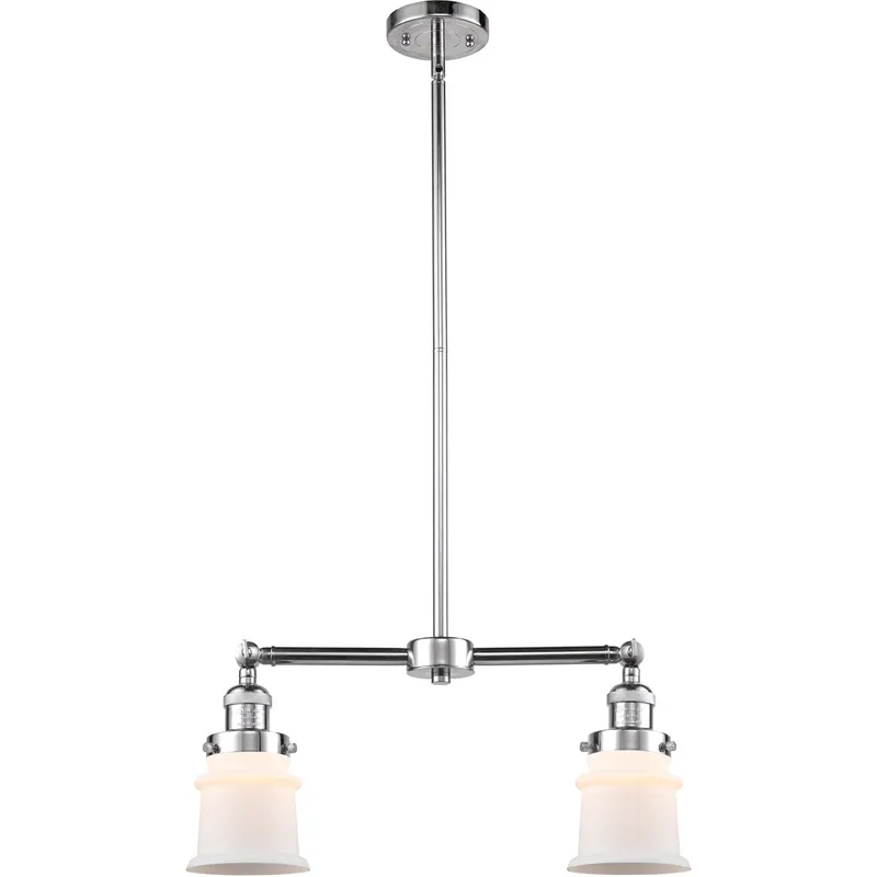 Franklin Restoration Small Canton LED 21 inch Polished Chrome Chandelier Ceiling Light in Matte White Glass, Franklin Restoration