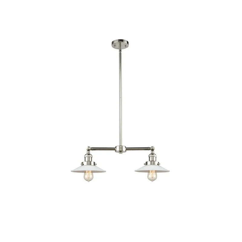 Franklin Restoration Halophane LED 21 inch Polished Nickel Chandelier Ceiling Light in White Halophane Glass, Franklin Restoration