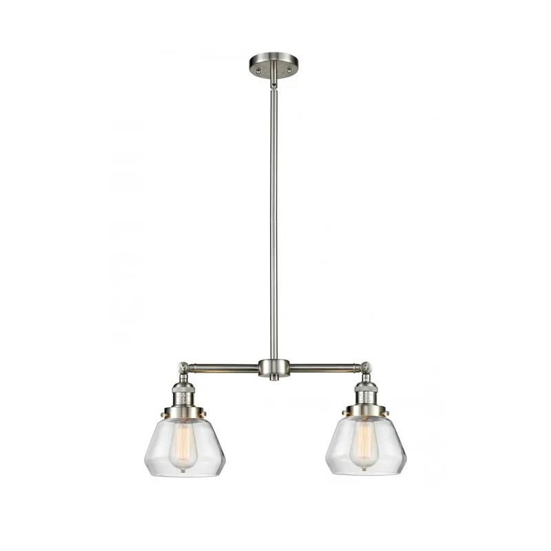 Franklin Restoration Fulton LED 21 inch Brushed Satin Nickel Chandelier Ceiling Light in Clear Glass, Franklin Restoration