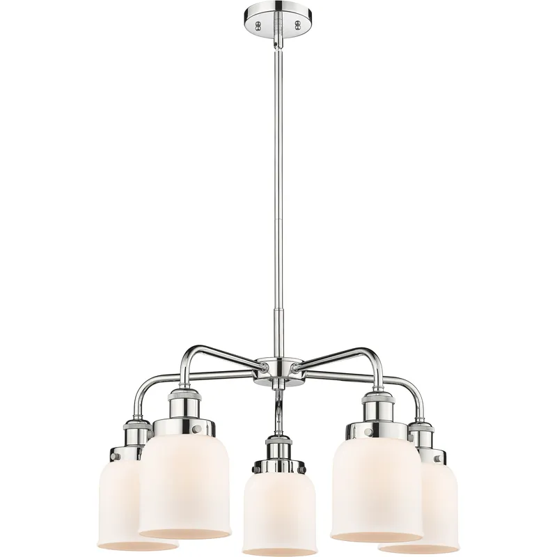 Bell 5 Light 23 inch Polished Chrome Chandelier Ceiling Light