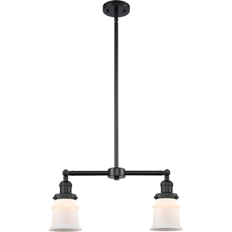 Franklin Restoration Small Canton LED 21 inch Matte Black Chandelier Ceiling Light in Matte White Glass, Franklin Restoration