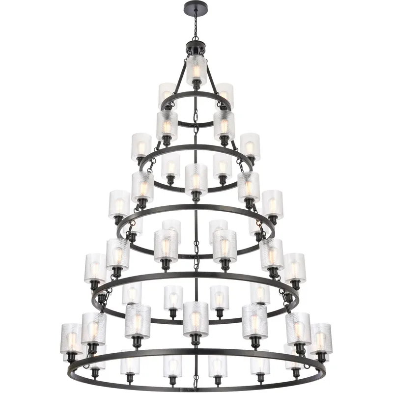 Ballston Saloon LED 60 inch Matte Black Chandelier Ceiling Light