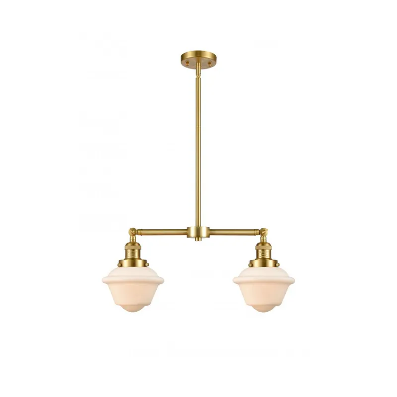 Franklin Restoration Small Oxford LED 24 inch Satin Gold Chandelier Ceiling Light in Matte White Glass, Franklin Restoration