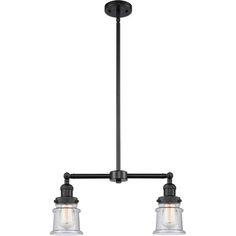 Franklin Restoration Small Canton LED 21 inch Matte Black Chandelier Ceiling Light in Seedy Glass, Franklin Restoration
