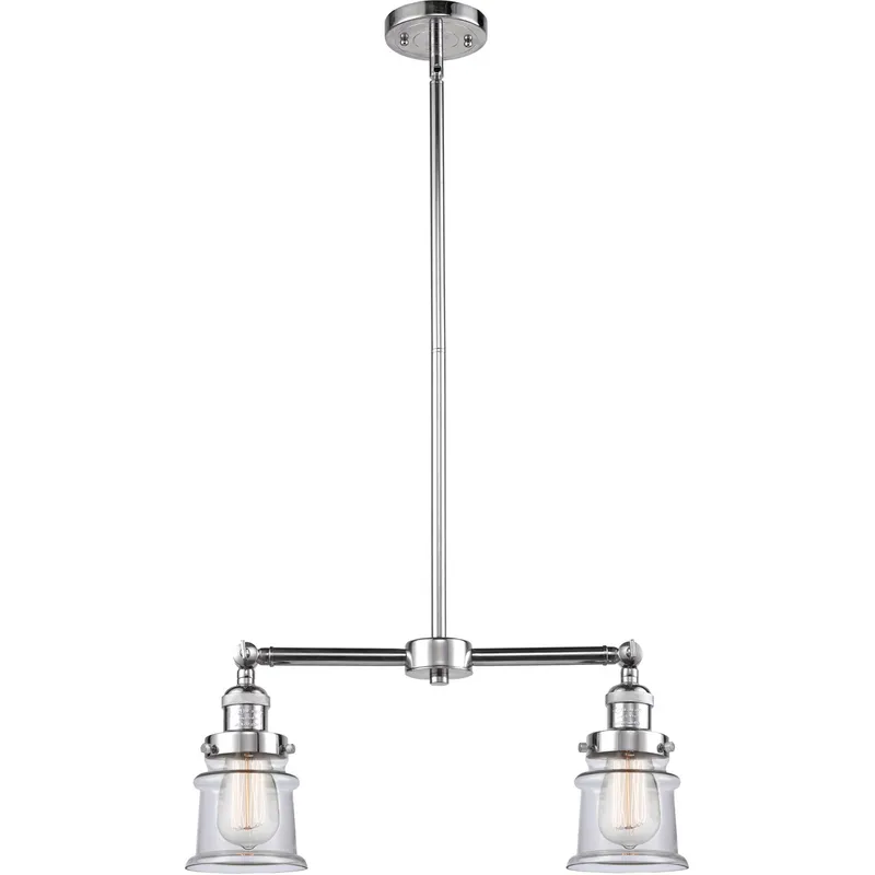 Franklin Restoration Small Canton LED 21 inch Polished Chrome Chandelier Ceiling Light in Clear Glass, Franklin Restoration