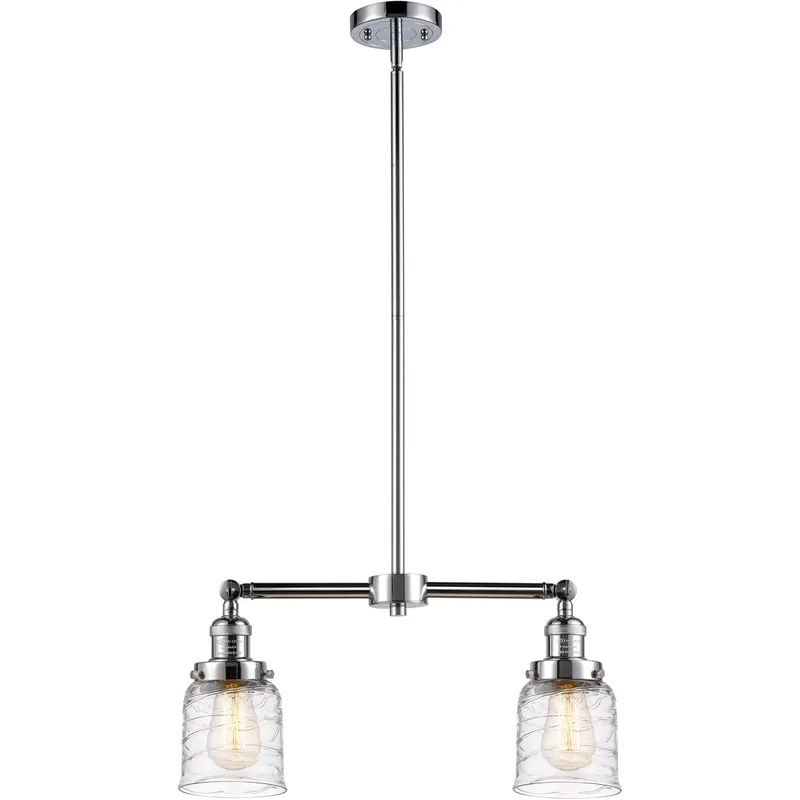 Franklin Restoration Bell 2 Light 21 inch Polished Chrome Island Light Ceiling Light