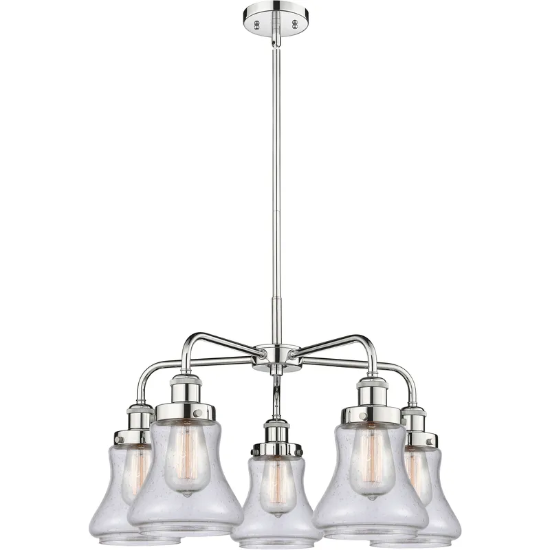 Bellmont 5 Light 24 inch Polished Chrome Chandelier Ceiling Light