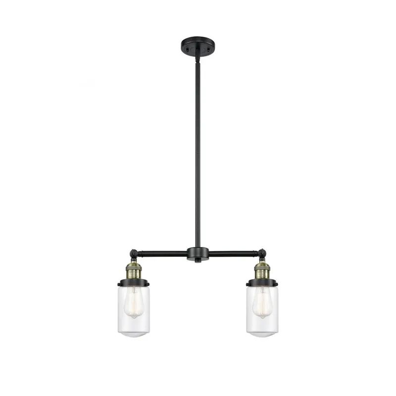 Franklin Restoration Dover LED 21 inch Black Antique Brass Chandelier Ceiling Light in Clear Glass, Franklin Restoration