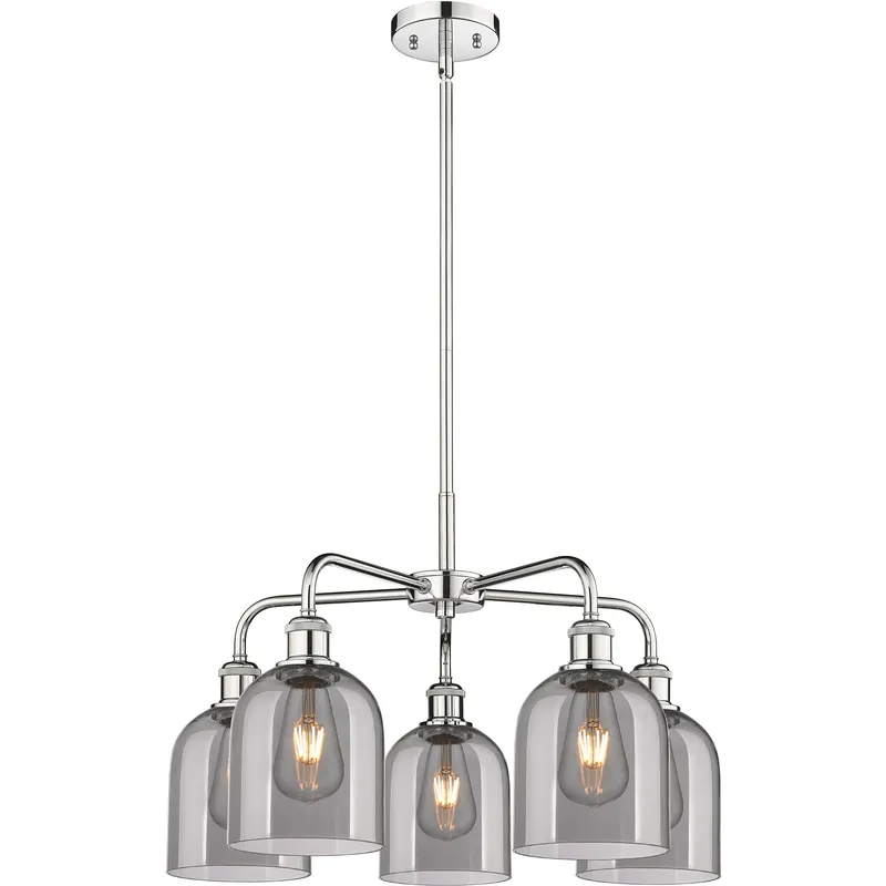 Ballston Bella 5 Light 23.5 inch Polished Chrome Stem Hung Chandelier Ceiling Light