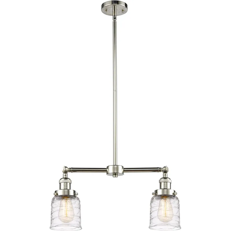 Franklin Restoration Bell 2 Light 21 inch Polished Nickel Island Light Ceiling Light