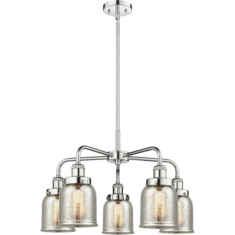 Bell 5 Light 23 inch Polished Chrome Chandelier Ceiling Light