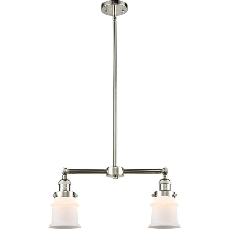 Franklin Restoration Small Canton LED 21 inch Polished Nickel Chandelier Ceiling Light in Matte White Glass, Franklin Restoration