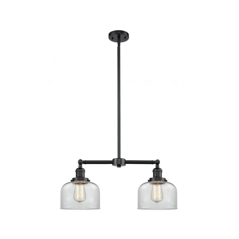 Franklin Restoration Large Bell LED 21 inch Oil Rubbed Bronze Chandelier Ceiling Light in Clear Glass, Franklin Restoration