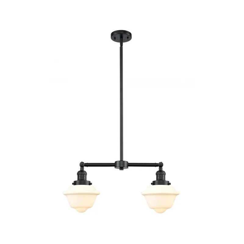 Franklin Restoration Small Oxford LED 24 inch Oil Rubbed Bronze Chandelier Ceiling Light in Matte White Glass, Franklin Restoration