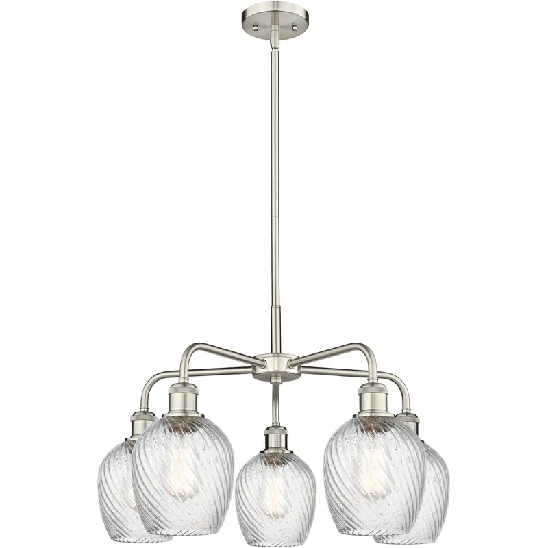 Salina 5 Light 23 inch Satin Nickel Chandelier Ceiling Light