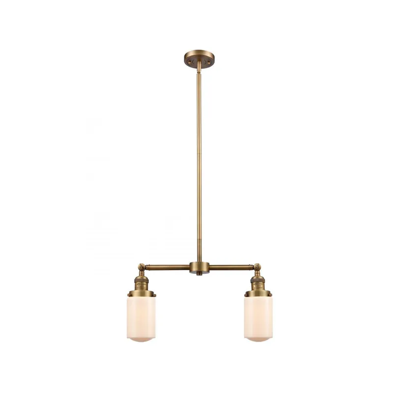 Franklin Restoration Dover LED 21 inch Brushed Brass Chandelier Ceiling Light in Matte White Glass, Franklin Restoration